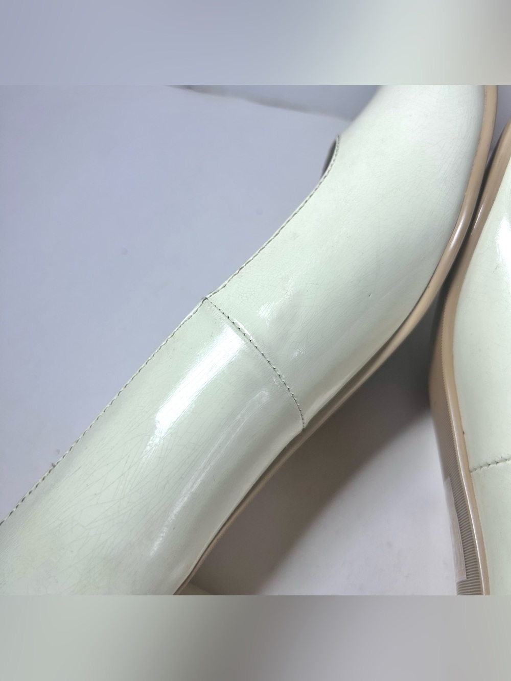Brooks Brothers Fleece Ivory Patent Leather Block Heels Women’s 6B - Picture 7 of 10